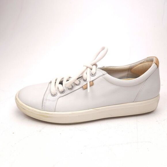 ECCO SOFT 7 Womens 8-8.5 Street Shoes Casual Sneakers Leather EU 39
